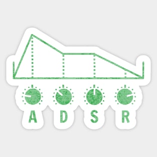 Synthesizer ADSR for Synth lover Sticker